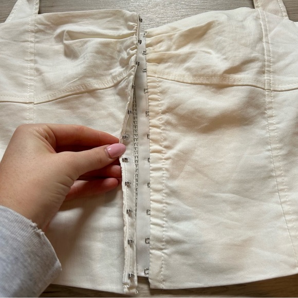 ZARA LINEN BLEND TOP - Picture 8 of 10